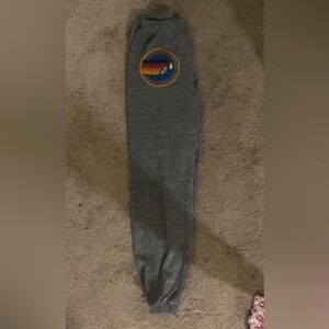 Gray aviator nation sweatpants